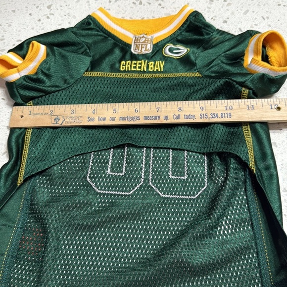 NFL Green Bay Packers Medium Dog Jersey Embroidered patches EUC football puppy - Picture 6 of 6